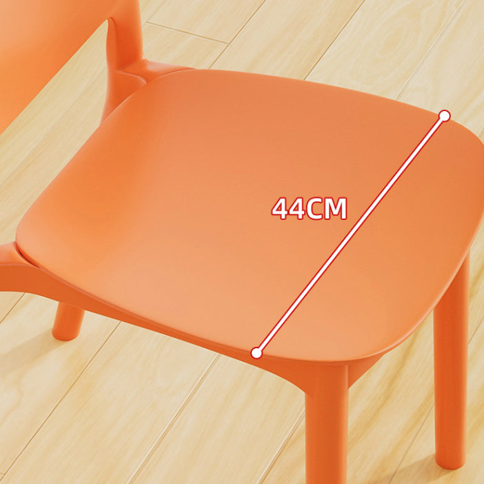Nordic Backrest Stackable Chair with Acrylic Legs for Dining Room