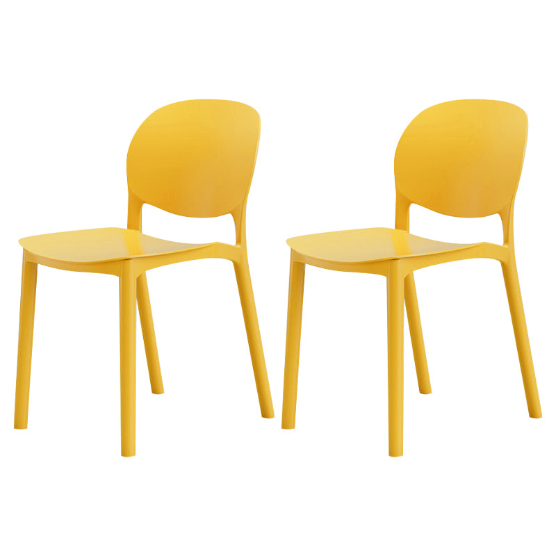 Nordic Backrest Stackable Chair with Acrylic Legs for Dining Room