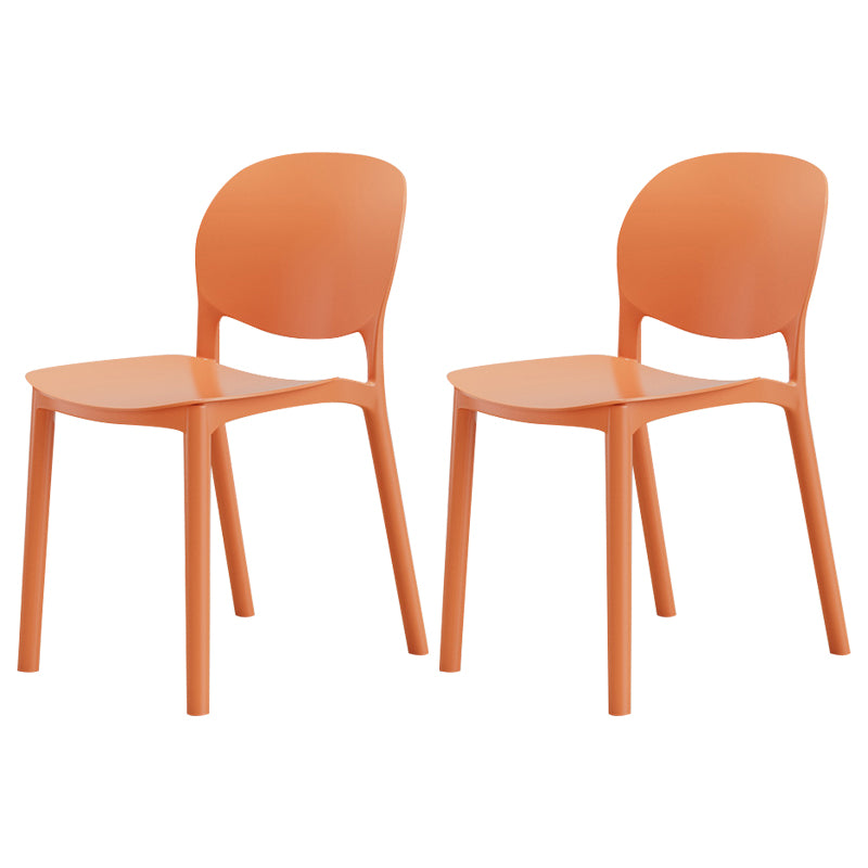 Nordic Backrest Stackable Chair with Acrylic Legs for Dining Room