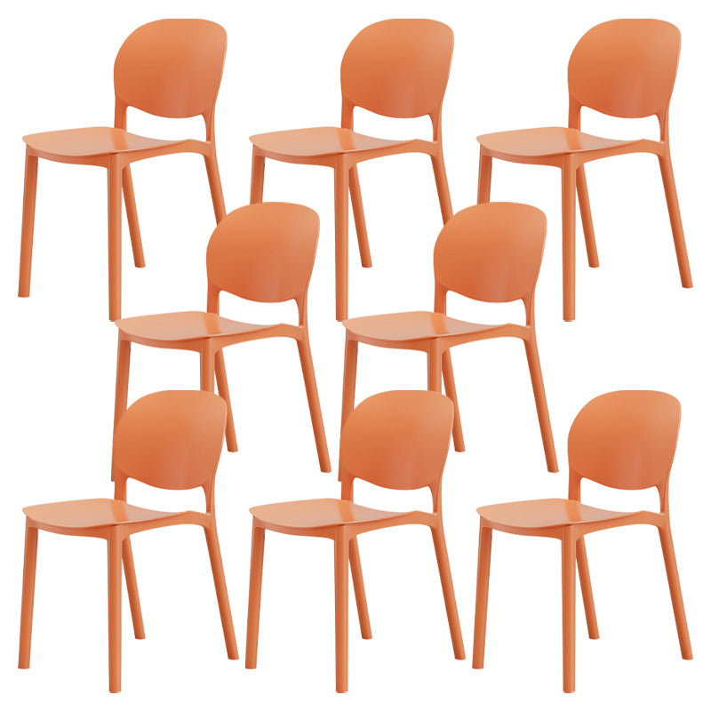 Nordic Backrest Stackable Chair with Acrylic Legs for Dining Room