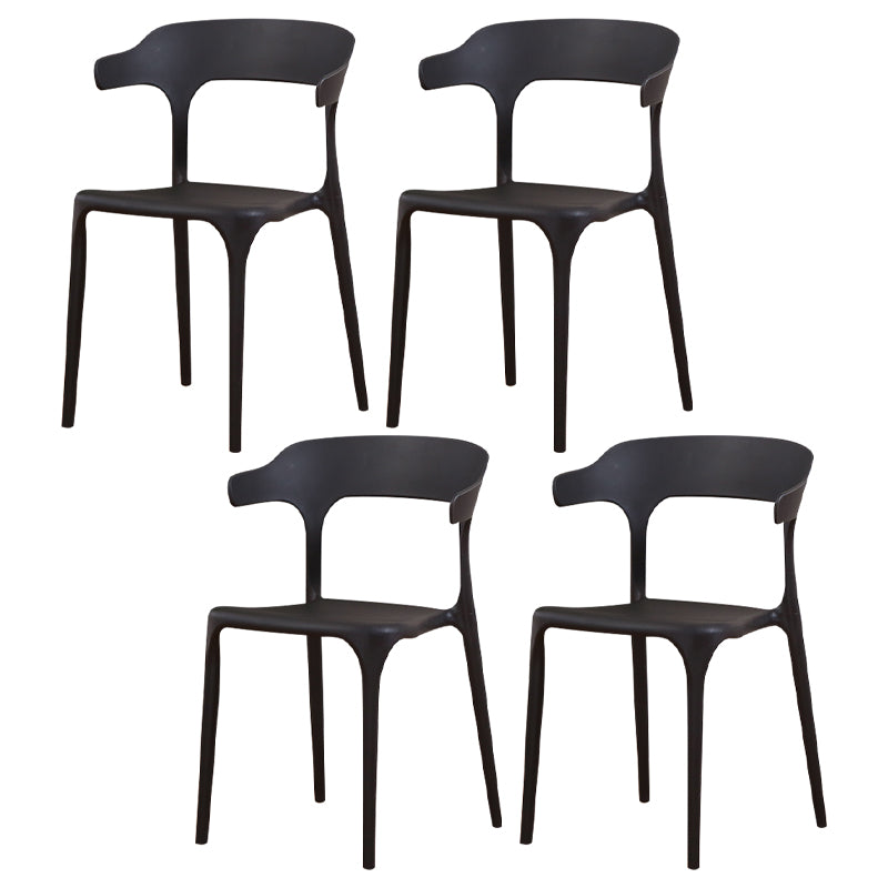 Nordic Armrest Stackable Acrylic Chair with Acrylic Legs for Dining Room