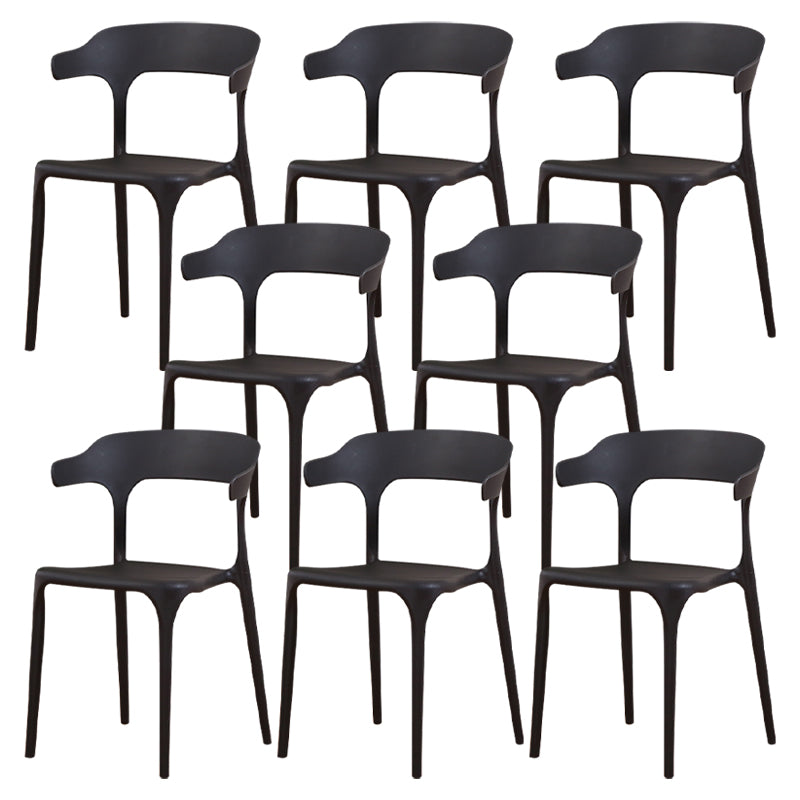 Nordic Armrest Stackable Acrylic Chair with Acrylic Legs for Dining Room
