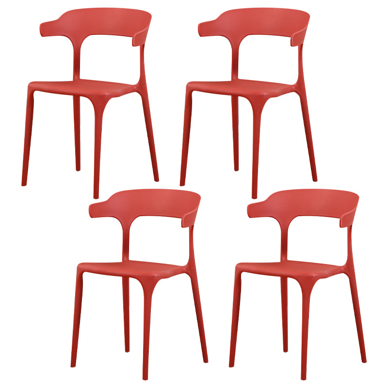 Nordic Armrest Stackable Acrylic Chair with Acrylic Legs for Dining Room