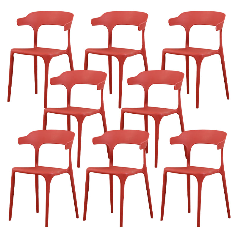 Nordic Armrest Stackable Acrylic Chair with Acrylic Legs for Dining Room