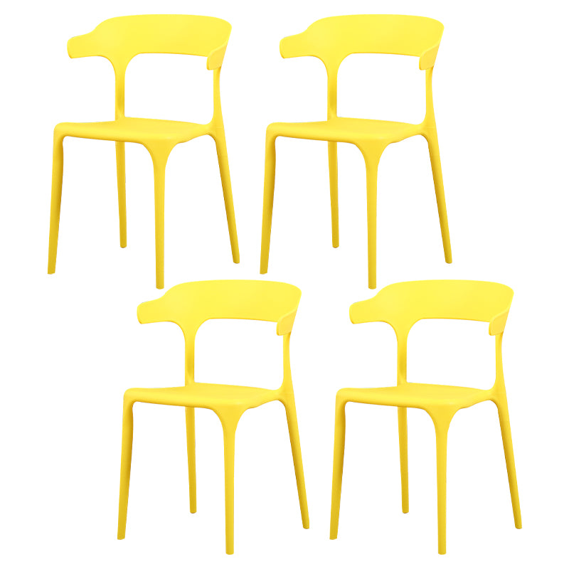 Nordic Armrest Stackable Acrylic Chair with Acrylic Legs for Dining Room