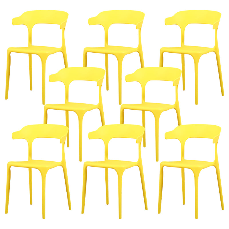 Nordic Armrest Stackable Acrylic Chair with Acrylic Legs for Dining Room