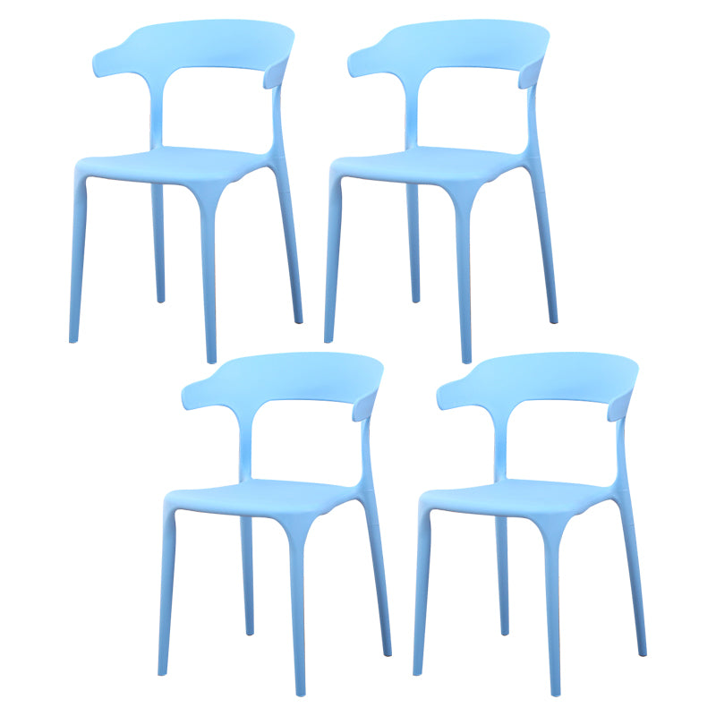 Nordic Armrest Stackable Acrylic Chair with Acrylic Legs for Dining Room