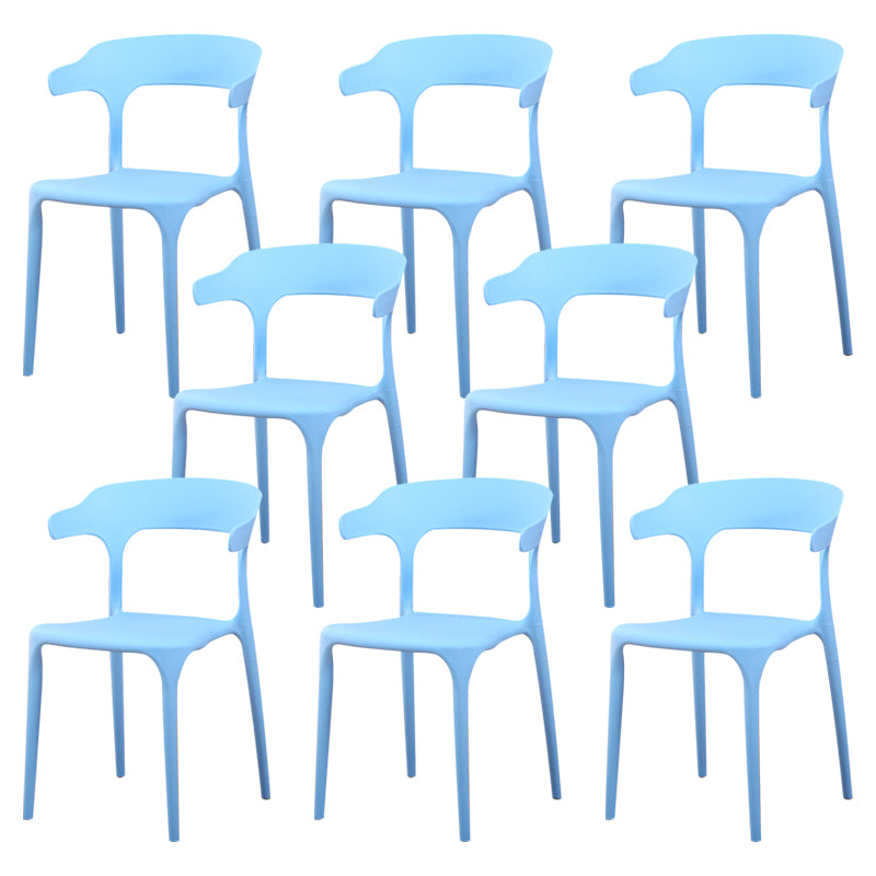Nordic Armrest Stackable Acrylic Chair with Acrylic Legs for Dining Room