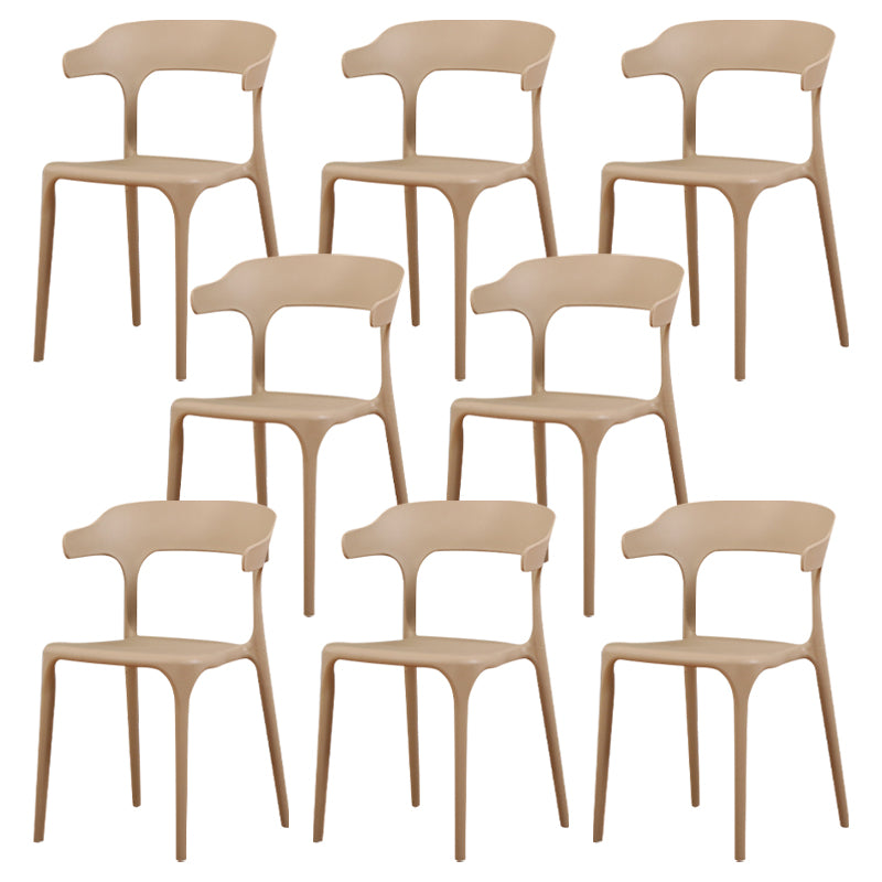 Nordic Armrest Stackable Acrylic Chair with Acrylic Legs for Dining Room