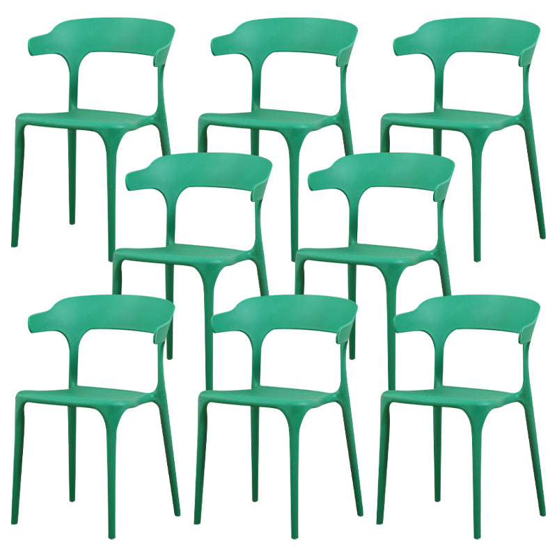 Nordic Armrest Stackable Acrylic Chair with Acrylic Legs for Dining Room