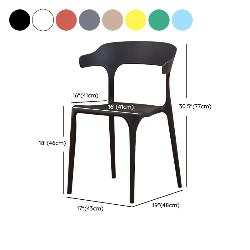 Nordic Armrest Stackable Acrylic Chair with Acrylic Legs for Dining Room