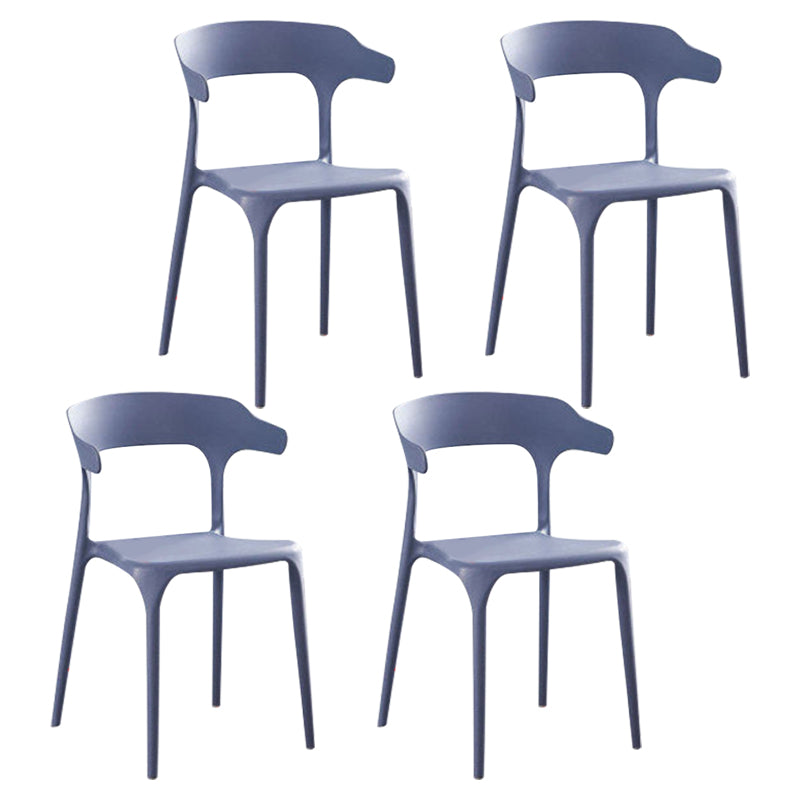 Nordic Backrest Armrest Acrylic Chair with Acrylic Legs for Dining Room