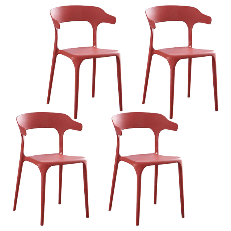Nordic Backrest Armrest Acrylic Chair with Acrylic Legs for Dining Room