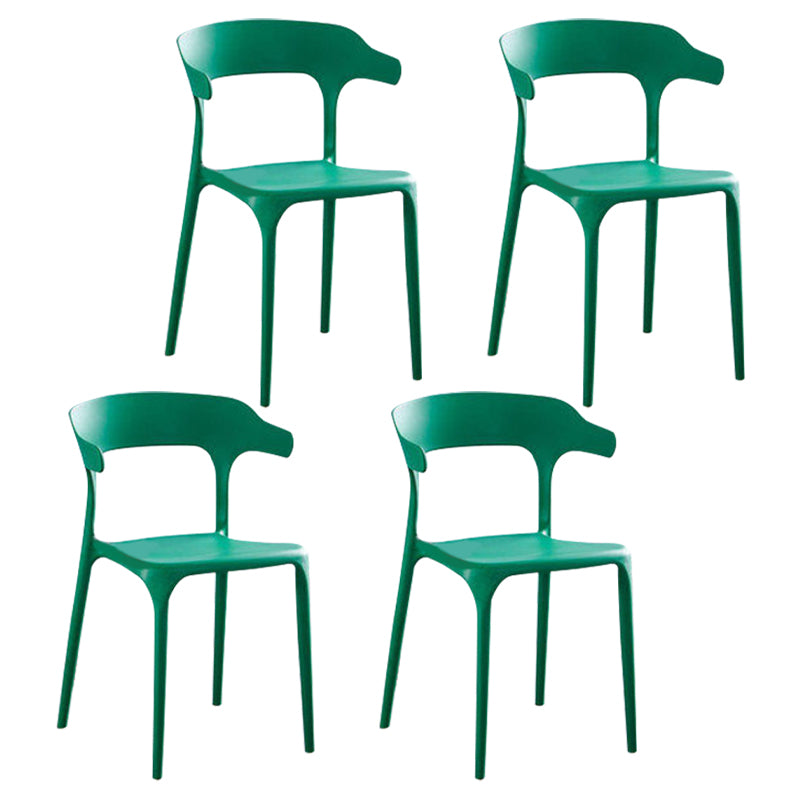 Nordic Backrest Armrest Acrylic Chair with Acrylic Legs for Dining Room