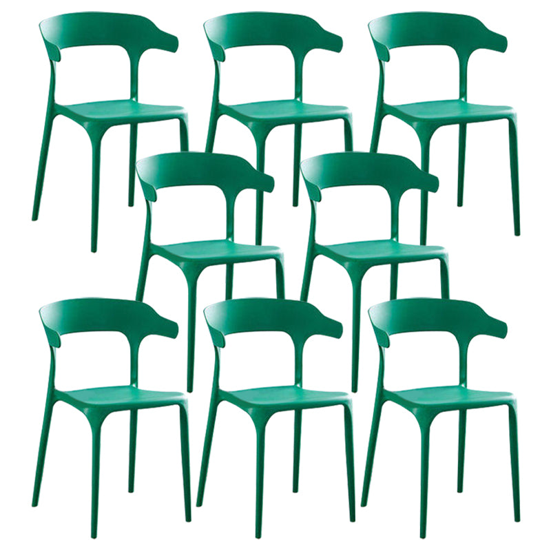 Nordic Backrest Armrest Acrylic Chair with Acrylic Legs for Dining Room
