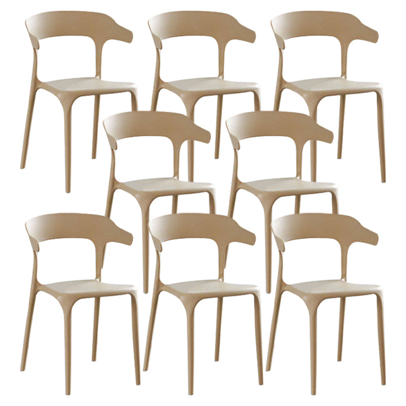 Nordic Backrest Armrest Acrylic Chair with Acrylic Legs for Dining Room