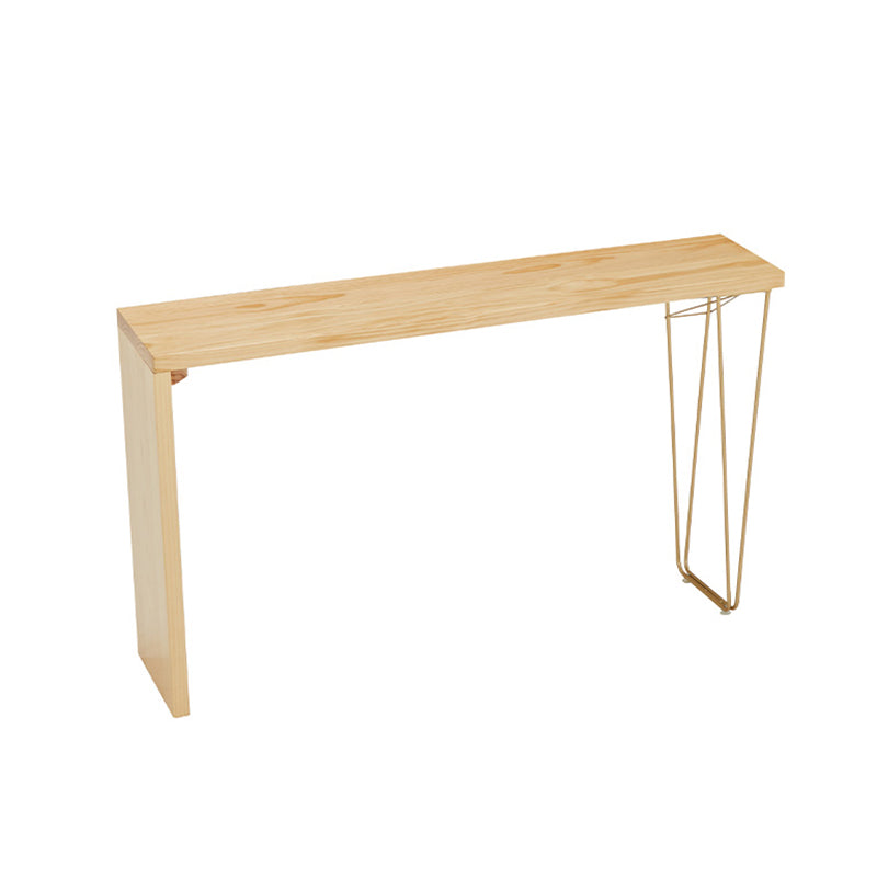 Indoor Contemporary Bar Dining Table Rectangle Bar Table with Pine Wood Frame