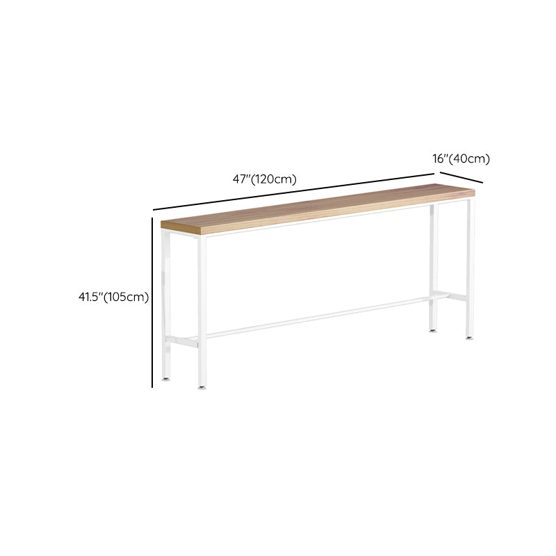 Indoor Contemporary Bar Dining Table Rectangle Solid Wood Bar Table