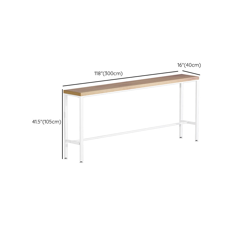 Indoor Contemporary Bar Dining Table Rectangle Solid Wood Bar Table
