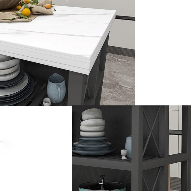Rolling Kitchen Island Stone Top Undershelves Kitchen Island Table