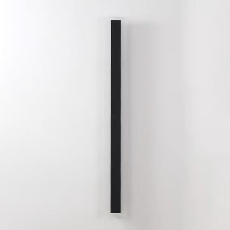 Metal Linear Shape Wall Sconces Modern 1 Light Wall Mount Light Fixture in Black