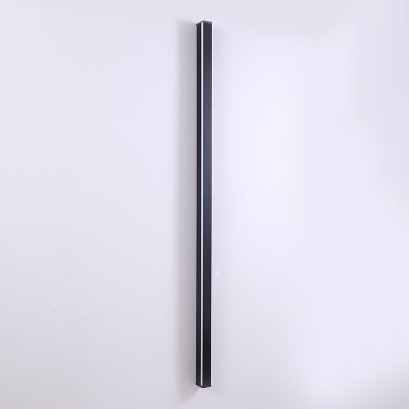 Linear Shape Metal Wall Sconces Modern 1-Light Wall Mount Light Fixture in Black