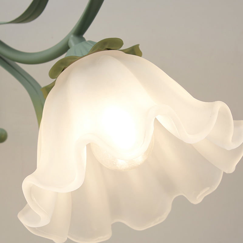 Flower Shape Metal Wall Sconces Modern 1/2-Lights Wall Mount Light Fixture in Green