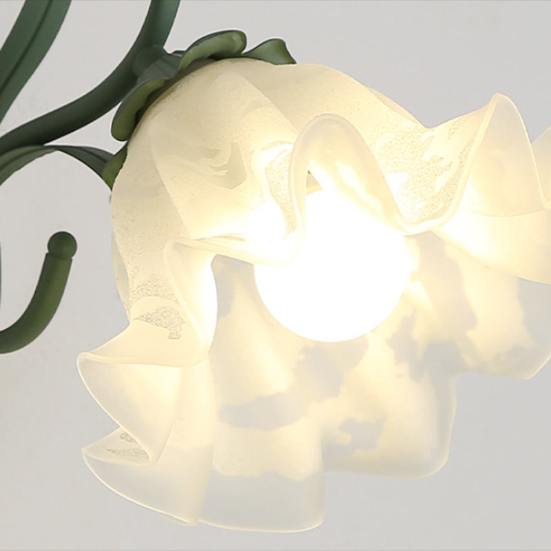 Flower Shape Metal Wall Sconces Modern 1/2-Lights Wall Mount Light Fixture in Green