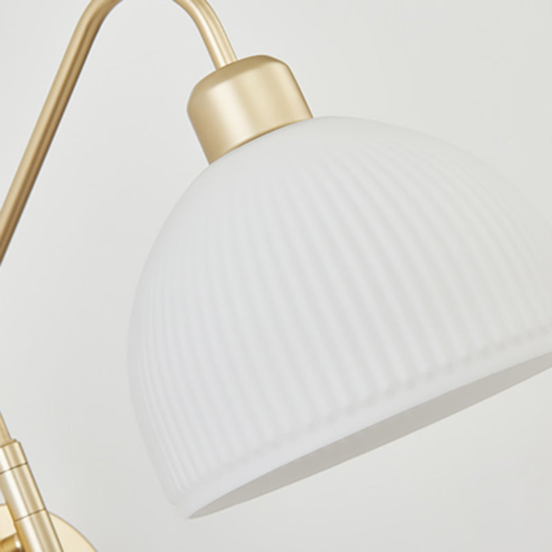 Dome Shape Metal Wall Sconces Modern 1-Light Wall Mount Light Fixture in Gold