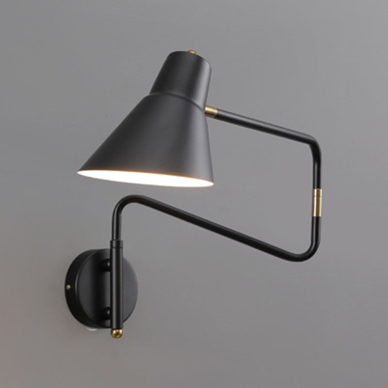 Cone Shape Metal Wall Sconces Modern 1-Light Wall Mount Light Fixture