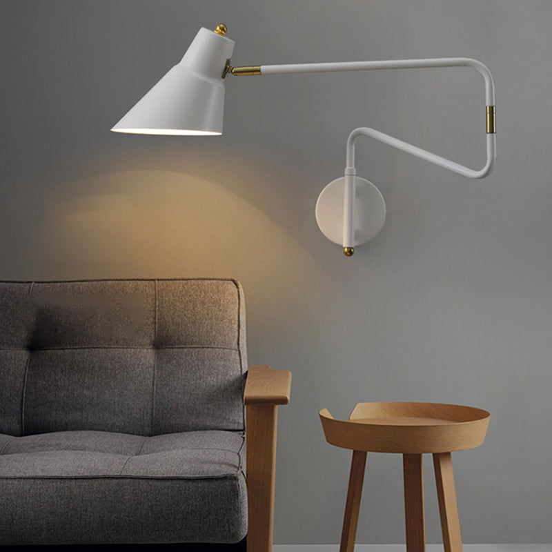 Cone Shape Metal Wall Sconces Modern 1-Light Wall Mount Light Fixture