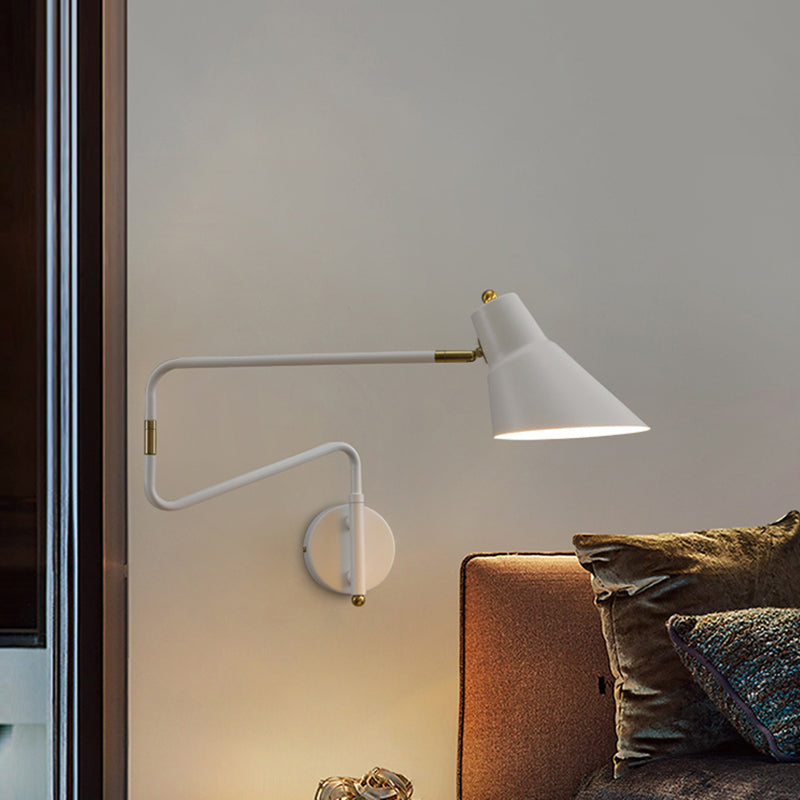 Cone Shape Metal Wall Sconces Modern 1-Light Wall Mount Light Fixture