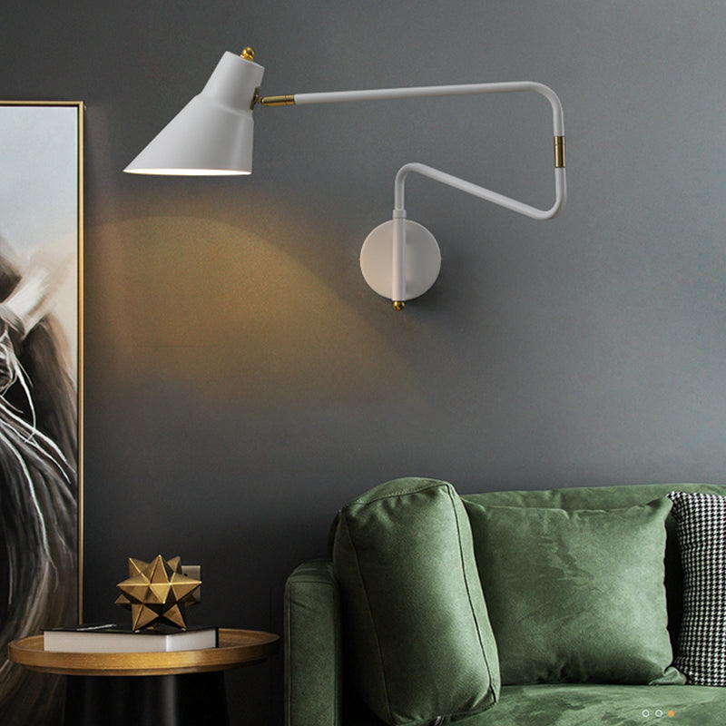 Cone Shape Metal Wall Sconces Modern 1-Light Wall Mount Light Fixture