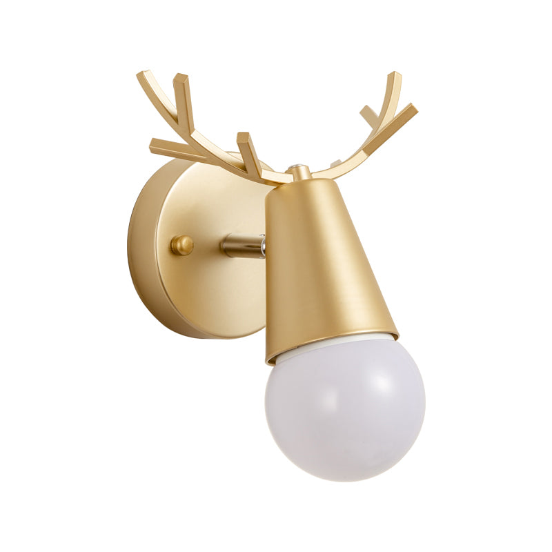 Modern Metal Wall Sconce Antler Shape Wall Light for Bedroom