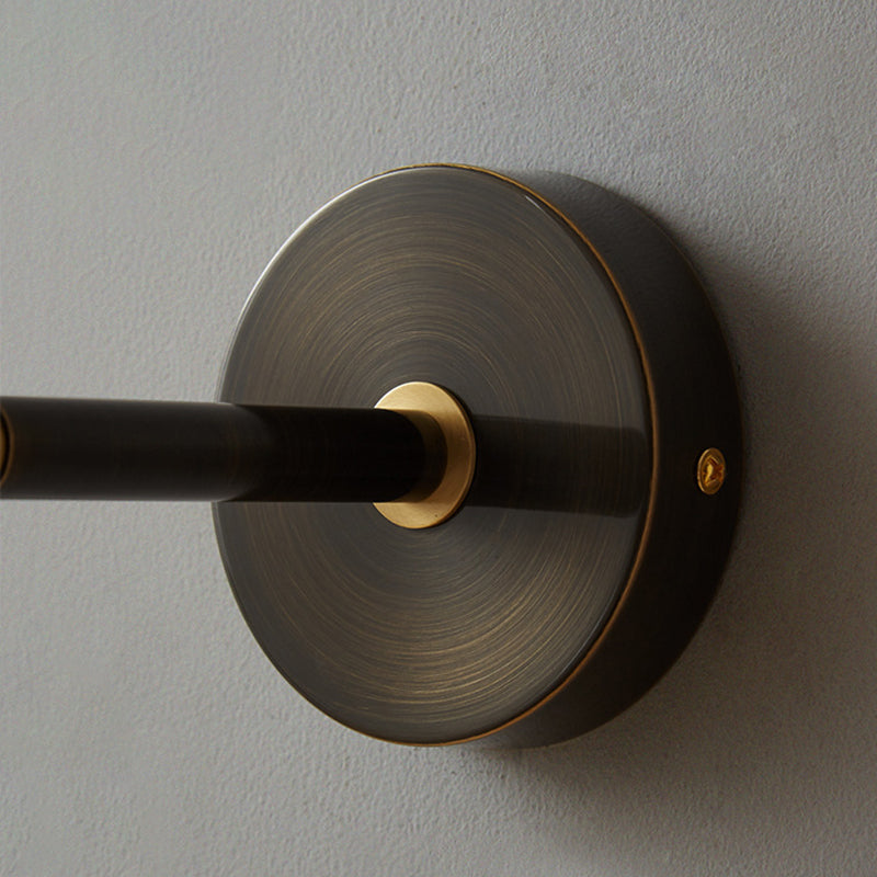 Contemporary 1/2-Light Bathroom Vanity Light Black Shaded Bath Bar