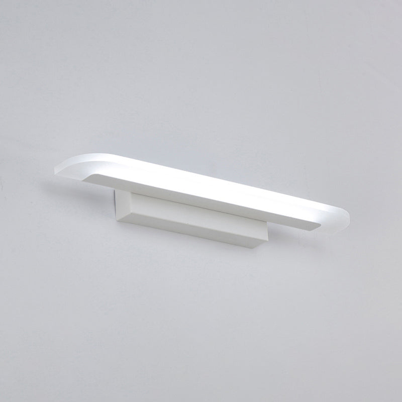 Contemporary Mirror Lamp White Metal Vanity Wall Light Fixtures for Bathroom