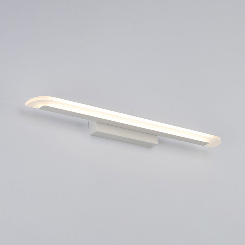 Contemporary Mirror Lamp White Metal Vanity Wall Light Fixtures for Bathroom