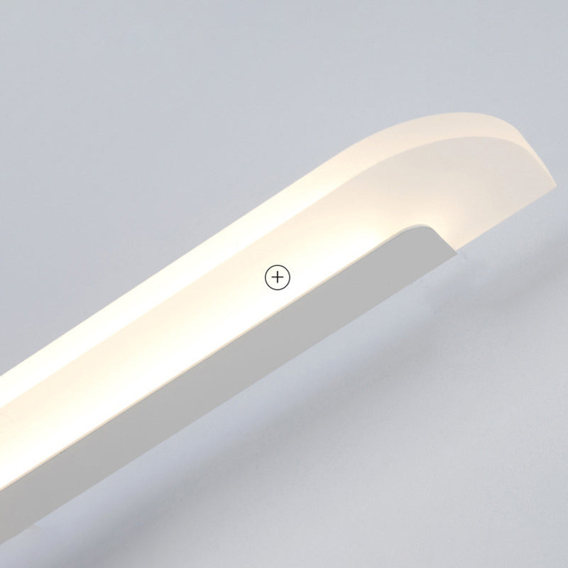 Contemporary Mirror Lamp White Metal Vanity Wall Light Fixtures for Bathroom