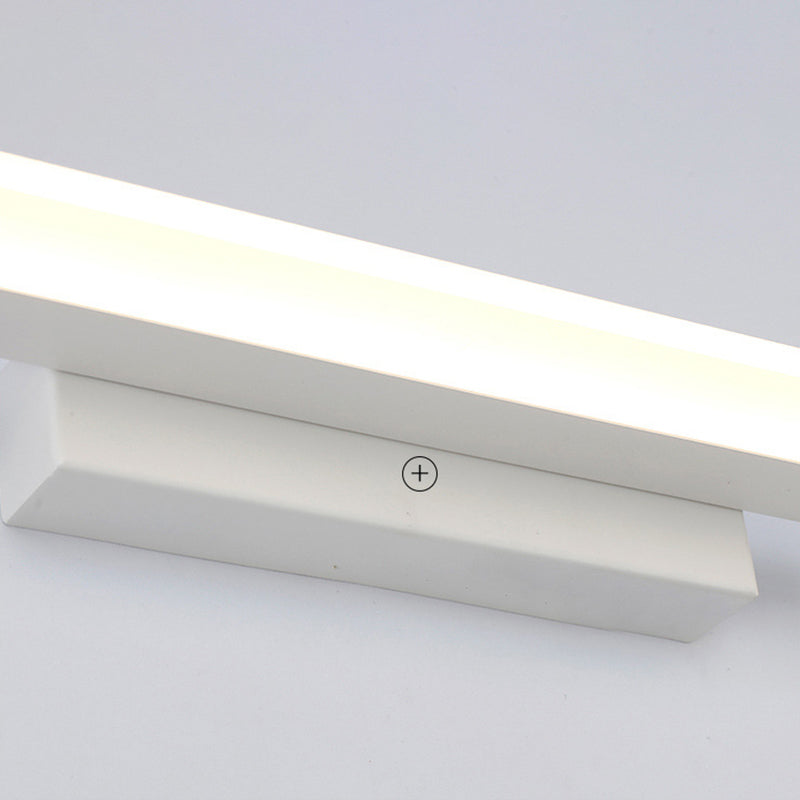 Contemporary Mirror Lamp White Metal Vanity Wall Light Fixtures for Bathroom