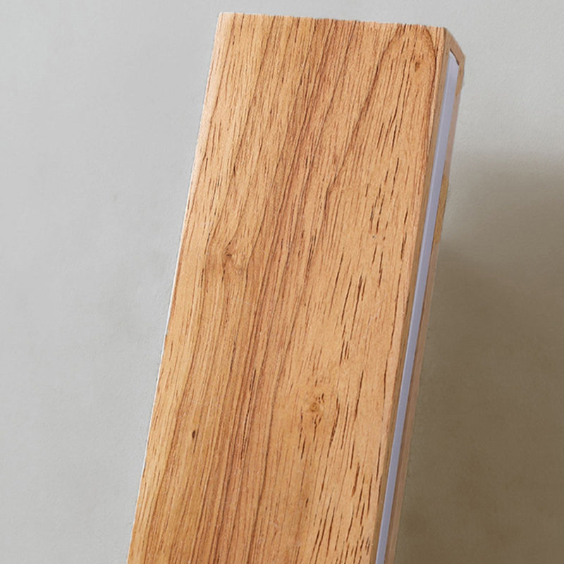 Modernism Single Beige Bathroom Vanity Light Wooden LED Bath Bar