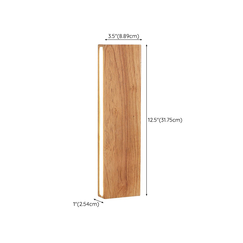 Modernism Single Beige Bathroom Vanity Light Wooden LED Bath Bar