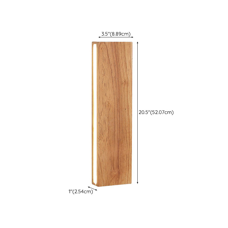 Modernism Single Beige Bathroom Vanity Light Wooden LED Bath Bar