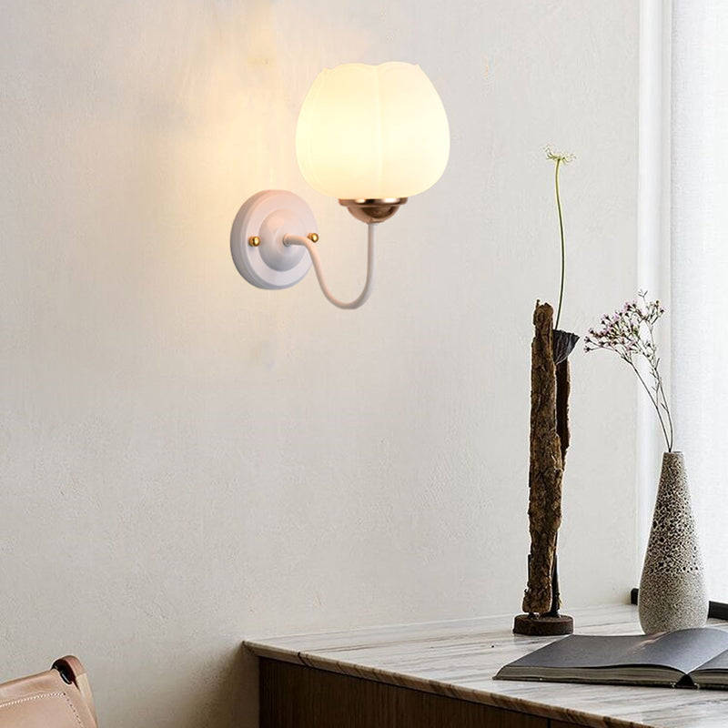 Modern Simple Vanity Light Ball Shape Vanity Lamp with Glass Shade for Shower Room