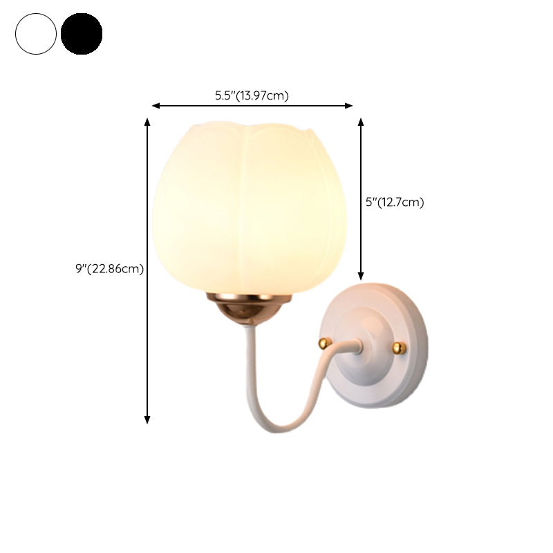Modern Simple Vanity Light Ball Shape Vanity Lamp with Glass Shade for Shower Room