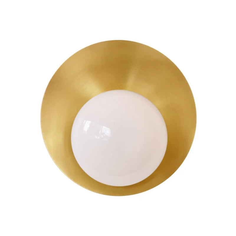 Round Shape Glass Vanity Lamp Modern Style 1 Light Vanity Light Fixture