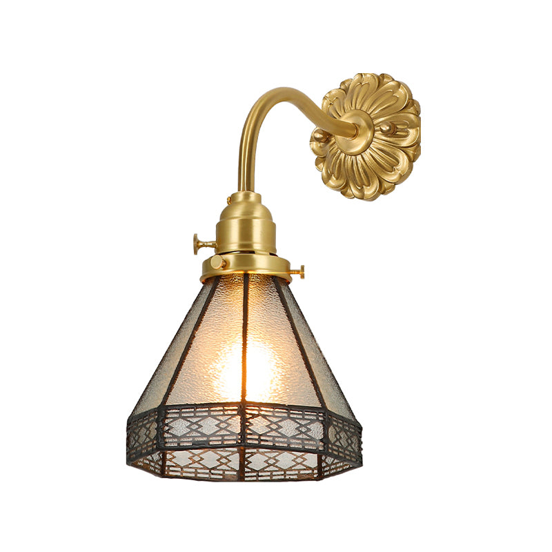 Nordic Style Vanity Light Geometry Shape Vanity Lamp with Glass Shade for Shower Room