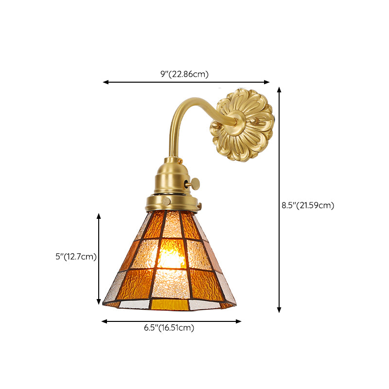 Nordic Style Vanity Light Geometry Shape Vanity Lamp with Glass Shade for Shower Room