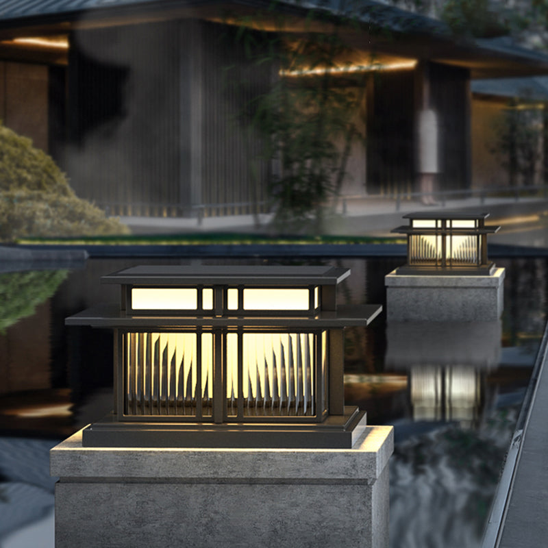 Modern Pillar Lamp Stainless Steel Outdoor Waterproof Light for Courtyard