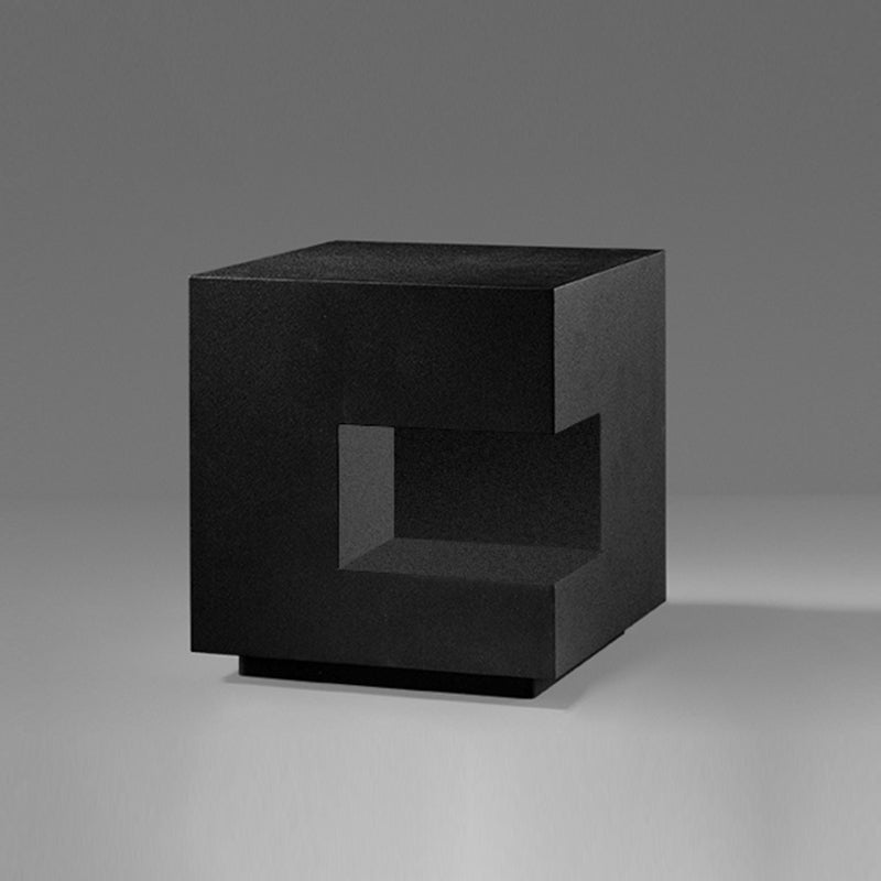 Black Square Pillar Lamp Waterproof Outdoor Light for Courtyard