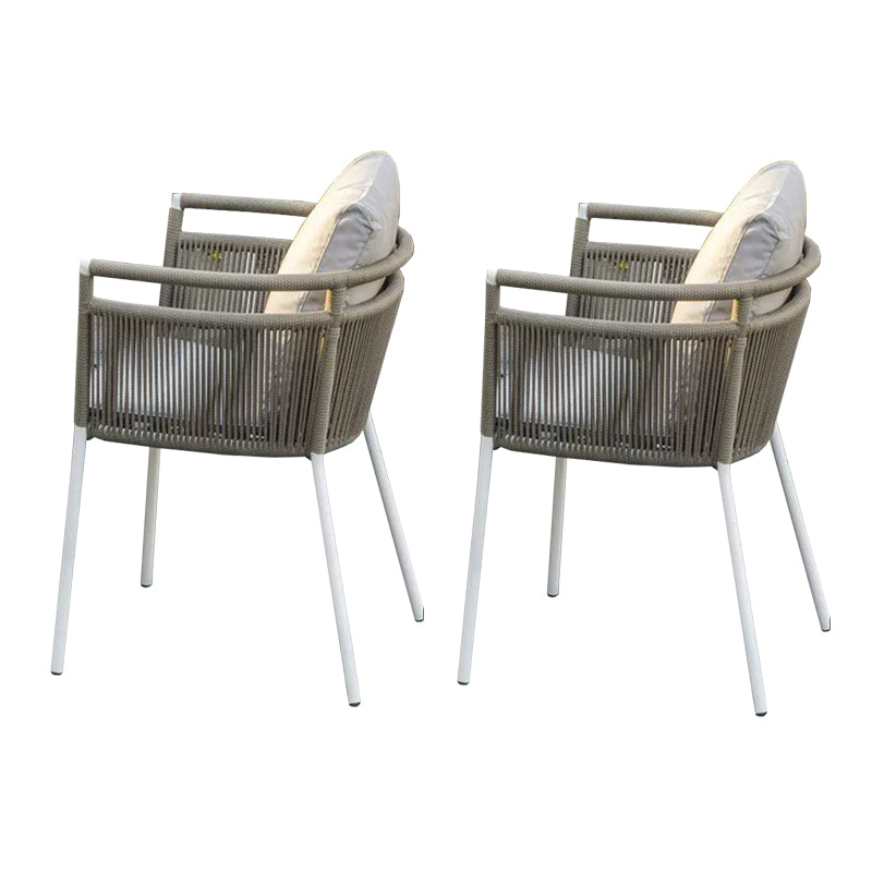 Boho Style Dining White Round Stone 1/2/5/6 Pieces Dining Set